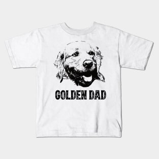 Golden Dad Golden Retriever Kids T-Shirt